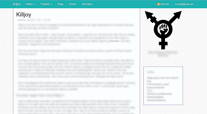 Killjoy.dk frontpage
